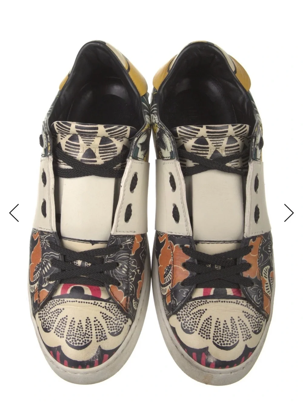 Women’s Multicolor Patterned Leather Sneakers